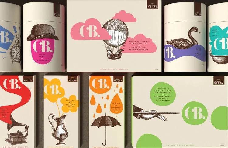 Brigaderia Chocolate Artisanal Hot Chocolate Milk Chocolate Pink Yellow Orange Green