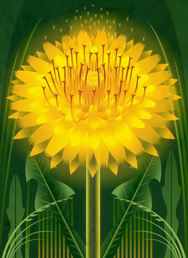Bright Yellow Flower Nature Glow