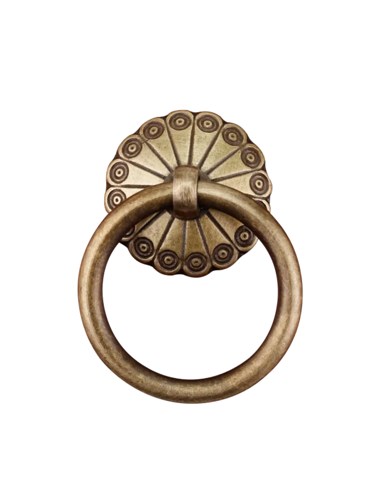 Bronze Door Knob Traditional Chinese Peacock Pattern