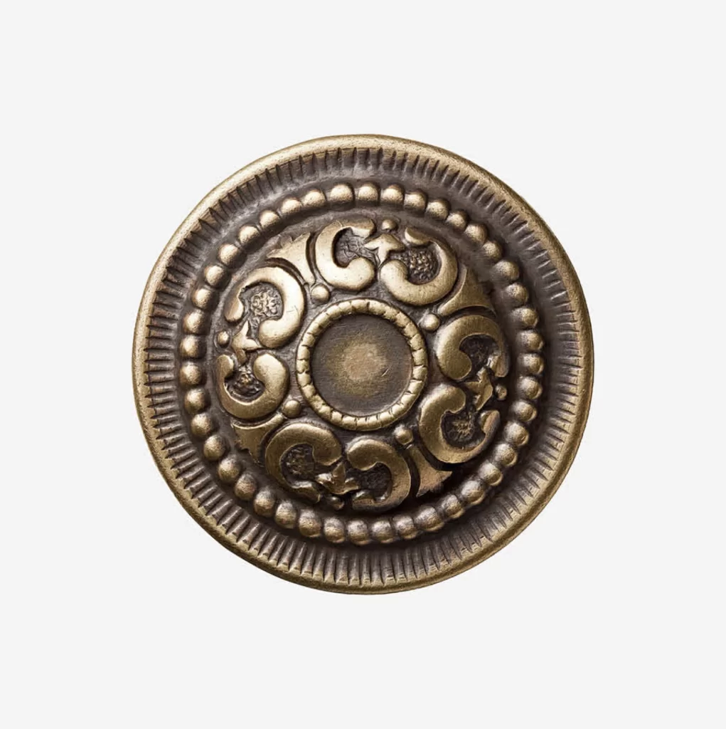 Bronze Door Lock Traditional Chinese Scroll Pattern
