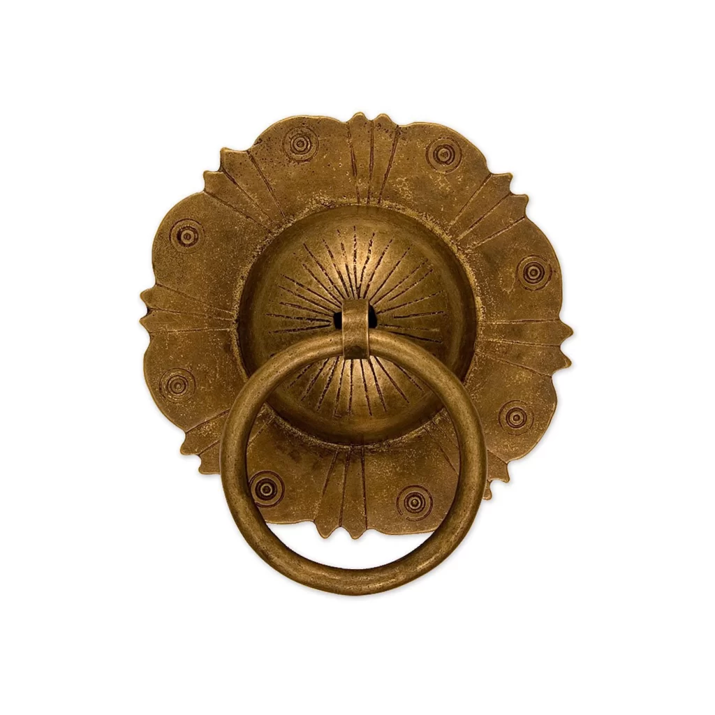 Bronze Door Lock Traditional Chinese Sunflower Pattern