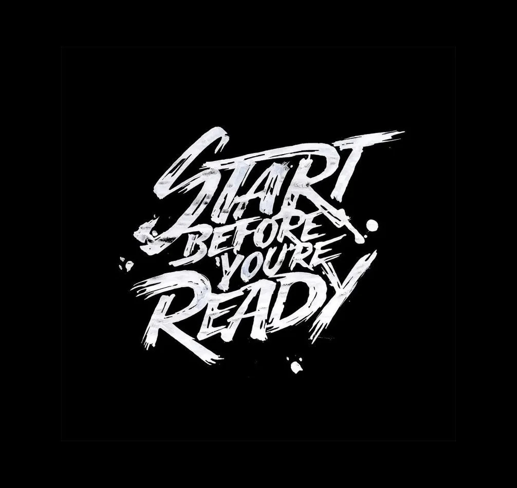 Brush Script Dynamic White Black Background Rough Typography Design