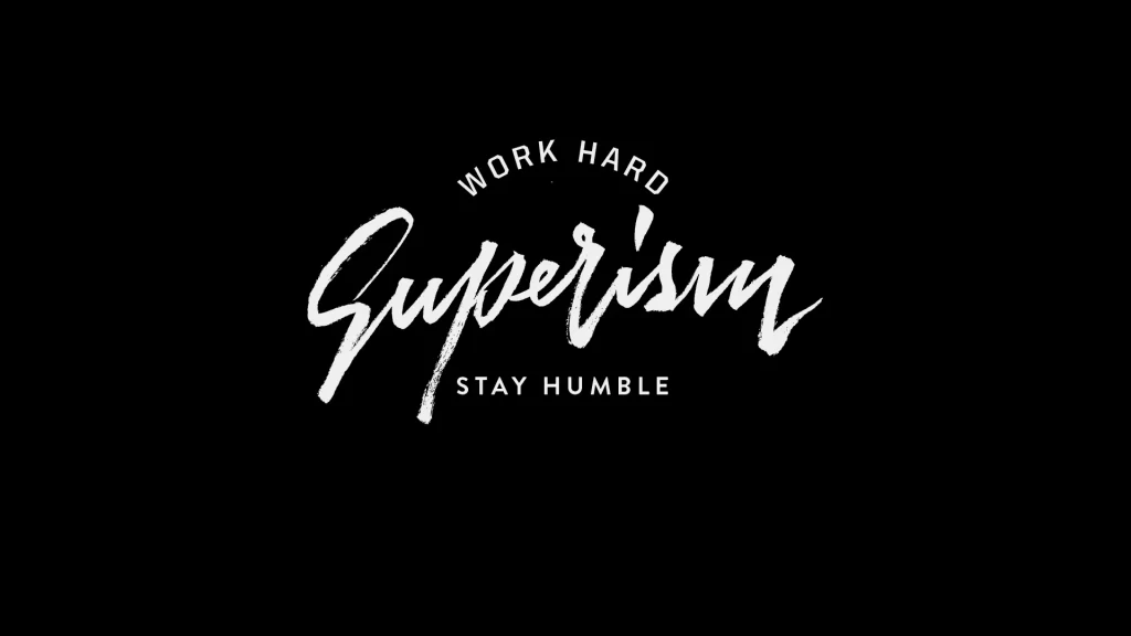Brush Script White Black Background Typography Design