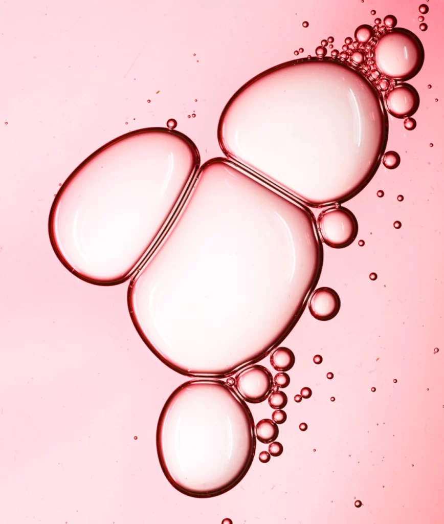 Bubbles Liquid Surface Reflection Pink