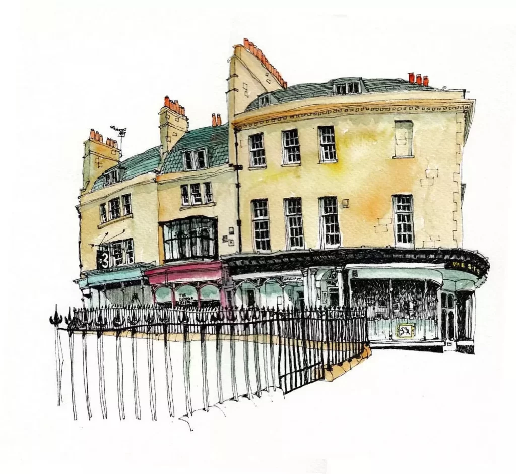 Building Architecture Watercolor Art