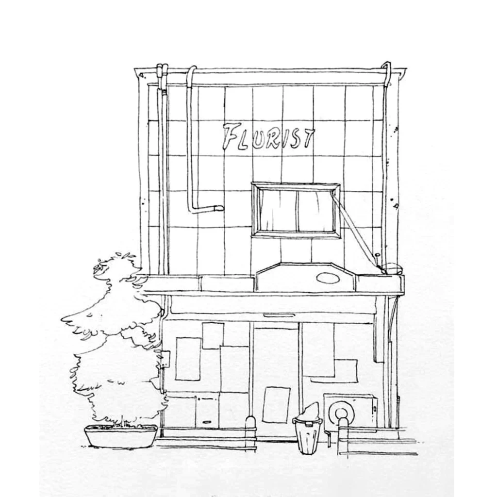Building Florist Sketch Window Pipe Mateusz Urbanowicz