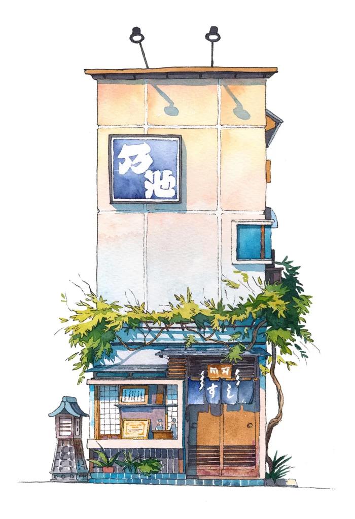 Building Japanese Signage Architecture Storefront Mateusz Urbanowicz