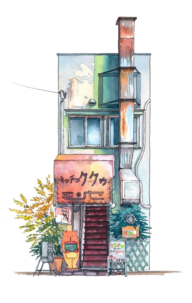 Building Shop Signage Chimney Character Mateusz Urbanowicz