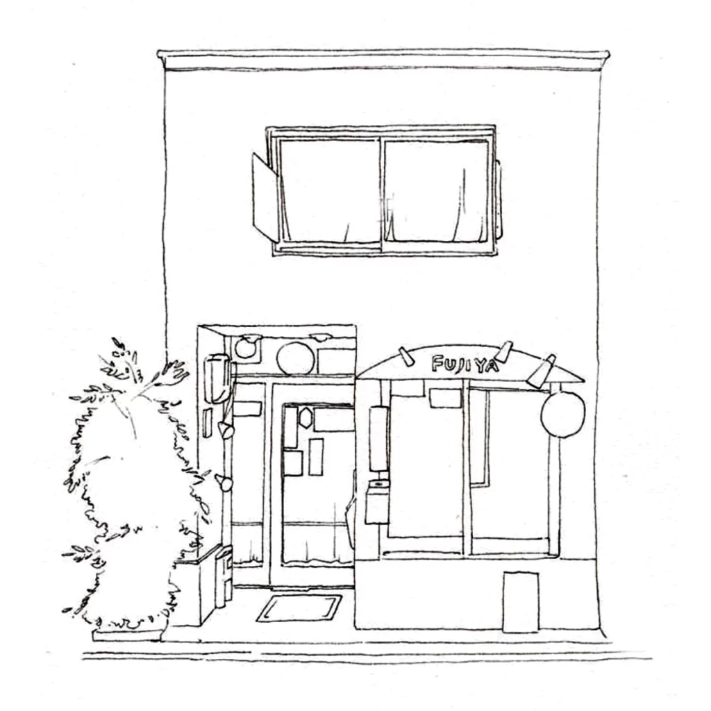 Building Sketch Window Store Entrance Mateusz Urbanowicz