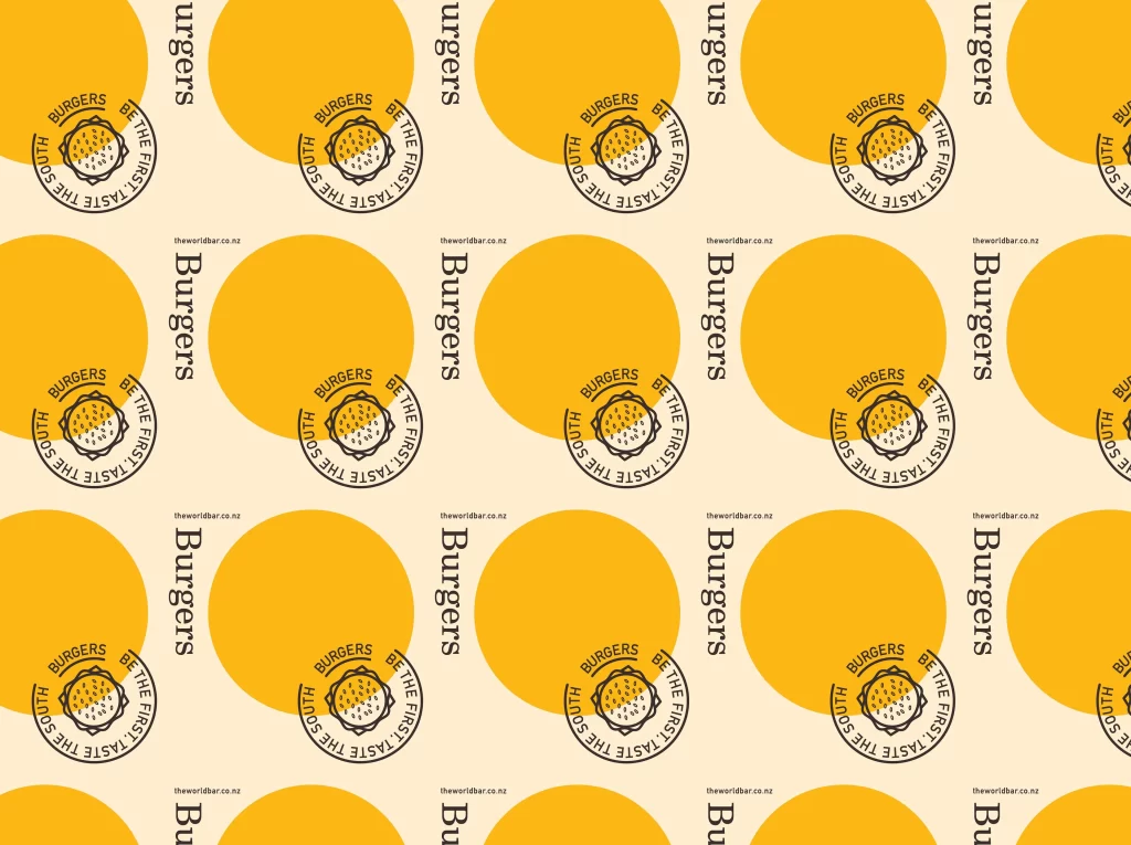 Burger Packaging Yellow Circle Logo Design