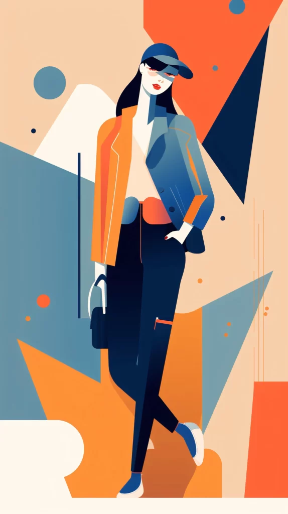 Business Professional Blue Orange Abstract Vector