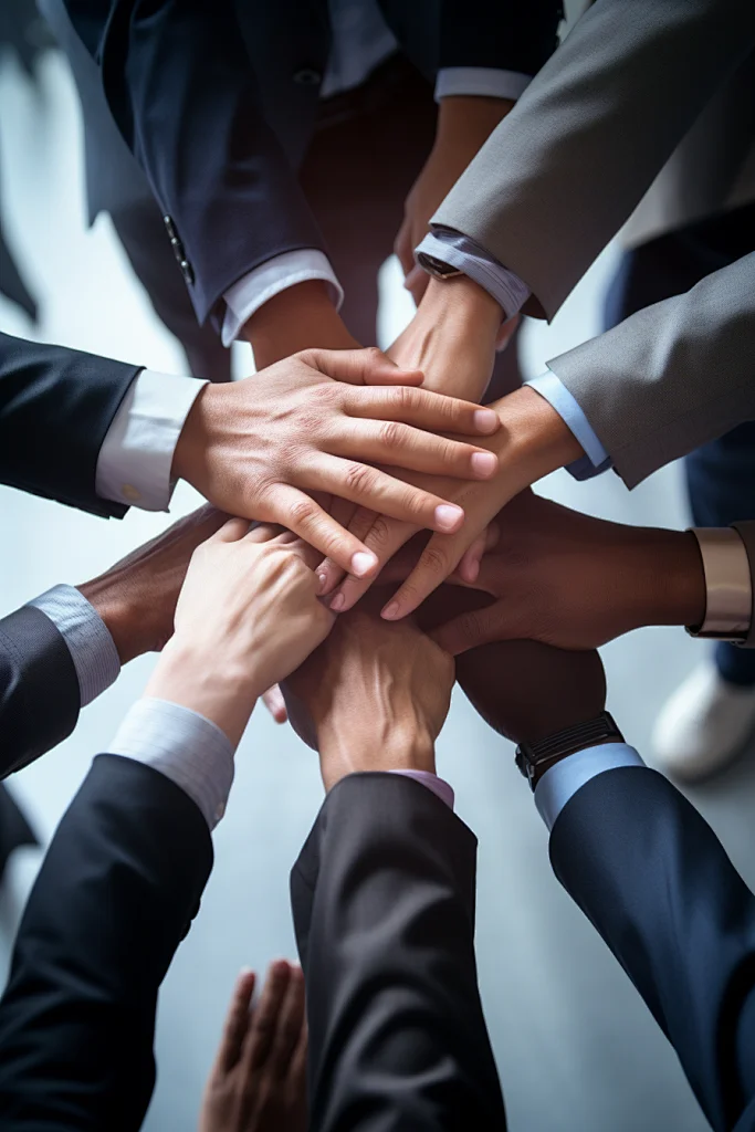 Business Team Unity Hands Gesture