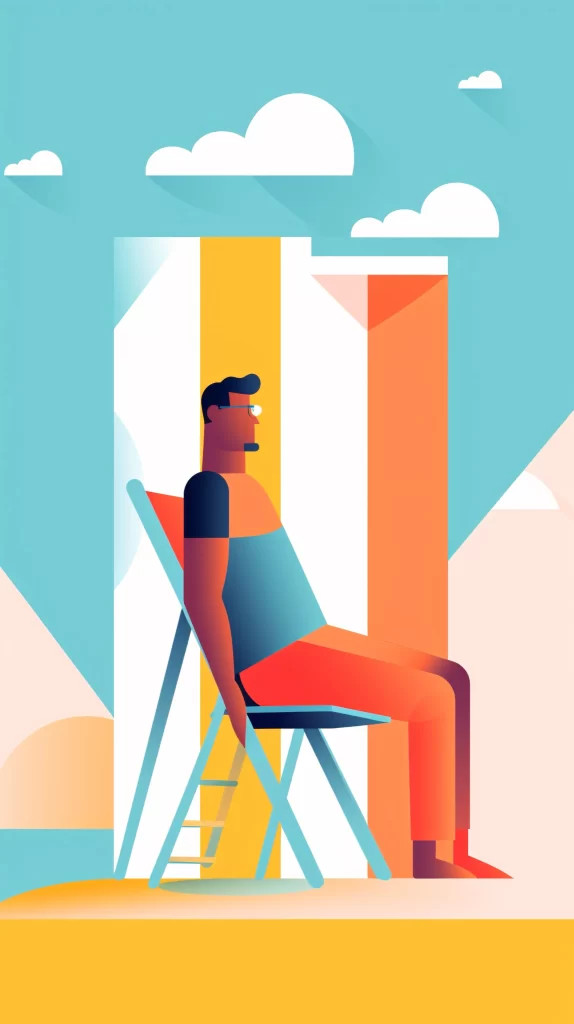 Businessman Blue Orange Red Abstract Vector
