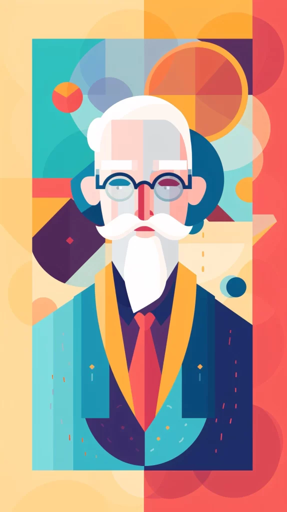 Businessman Blue Red Yellow Abstract gray Vector