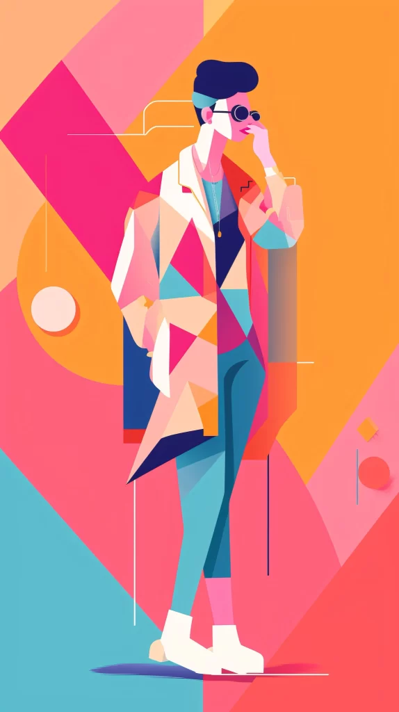 Businessperson Multicolored Abstract Geometric