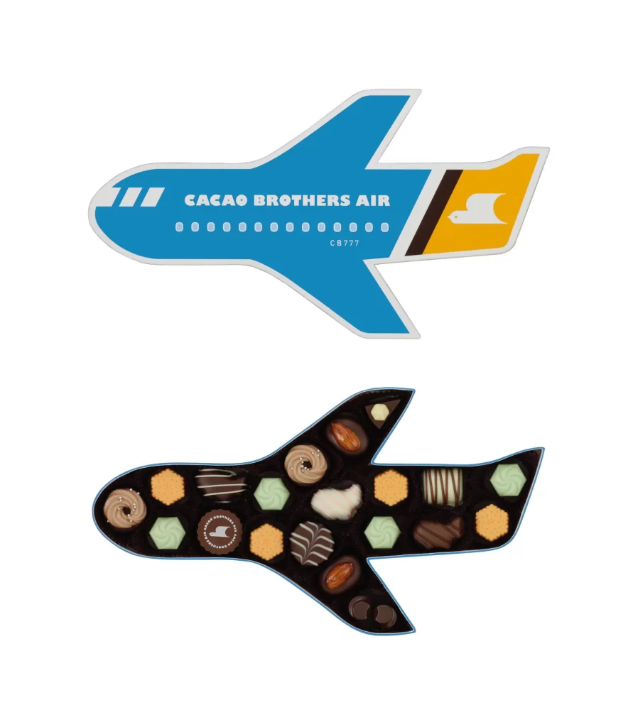 Cacao Brothers Air Chocolate Plane Blue Yellow