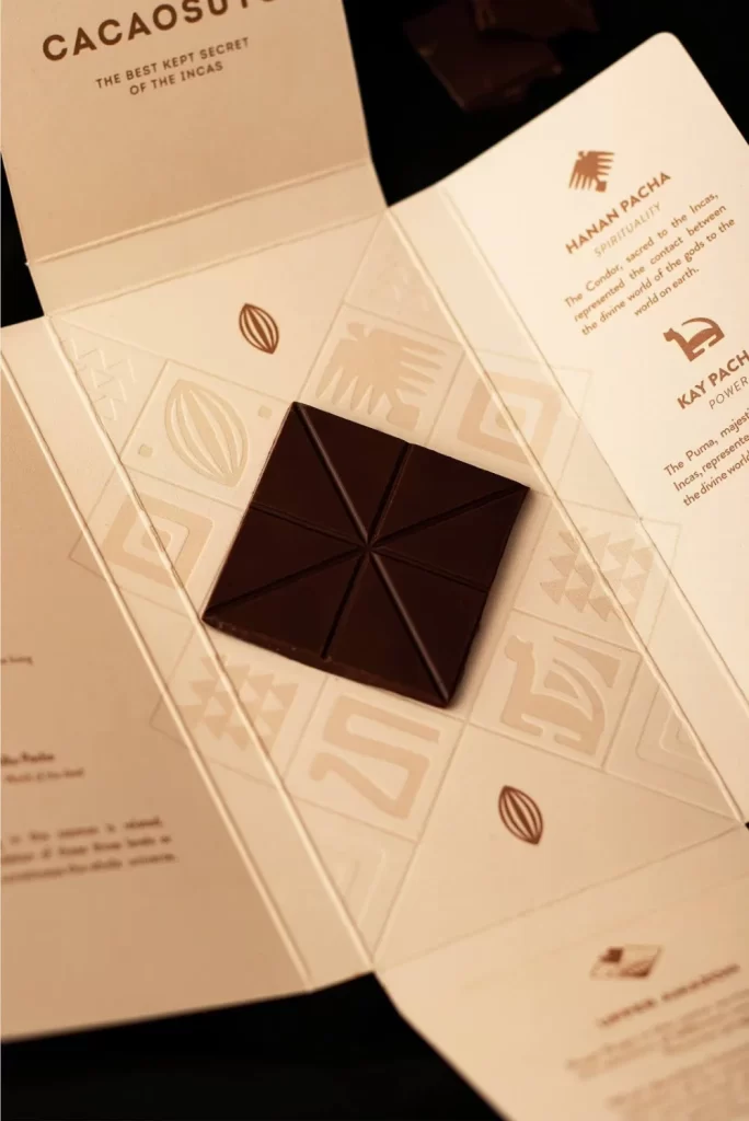 CacaoSutra Chocolate Incan Secret Dark Brown Geometric Patterns