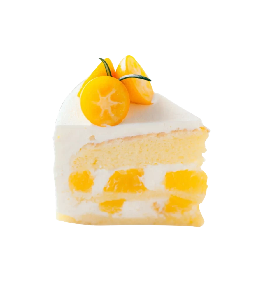 Cake Slice Fruit Decoration
