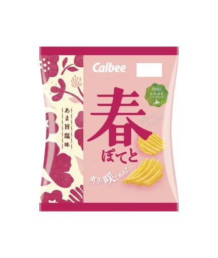 Calbee Ramen Spring Flavor Pink Floral Design
