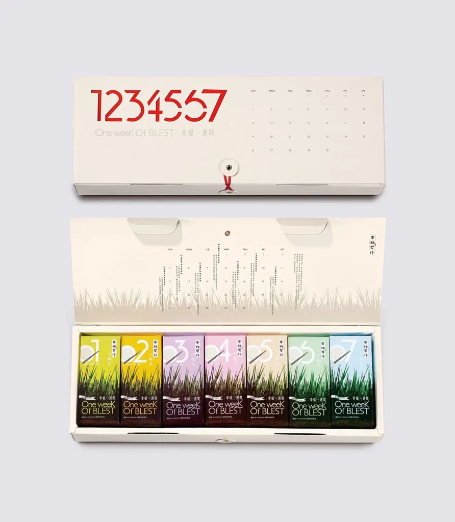 Calendar Box Weekly Grass Green Pastel Minimalist Design