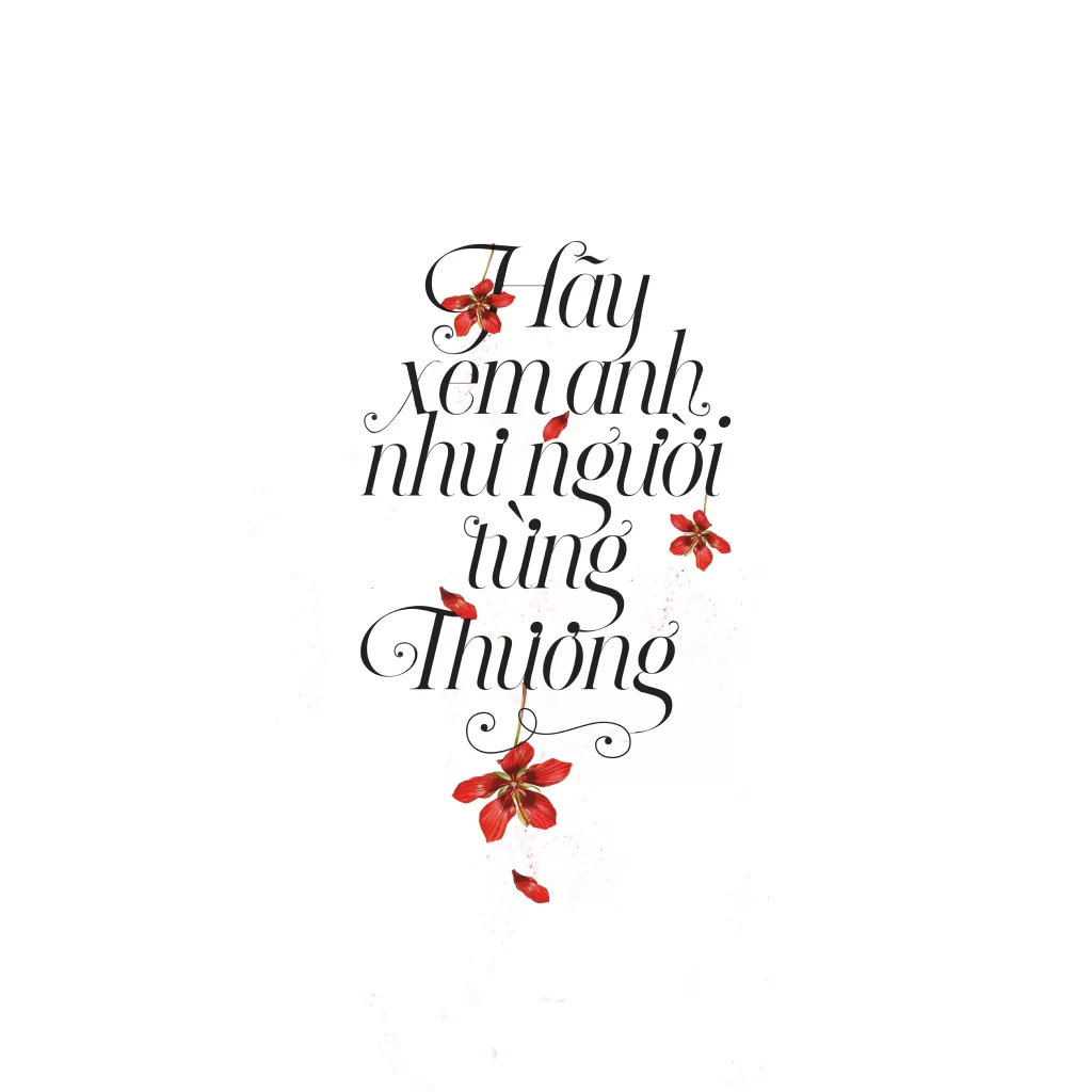 Calligraphy Flowers Vietnamese Art Typography
