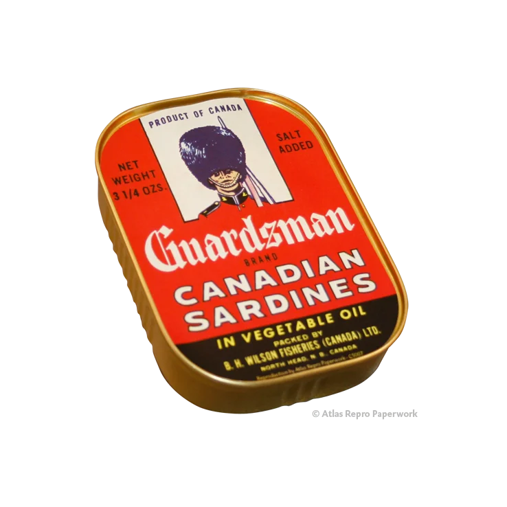 Canadian Sardines Guardsman Brand Red Gold
