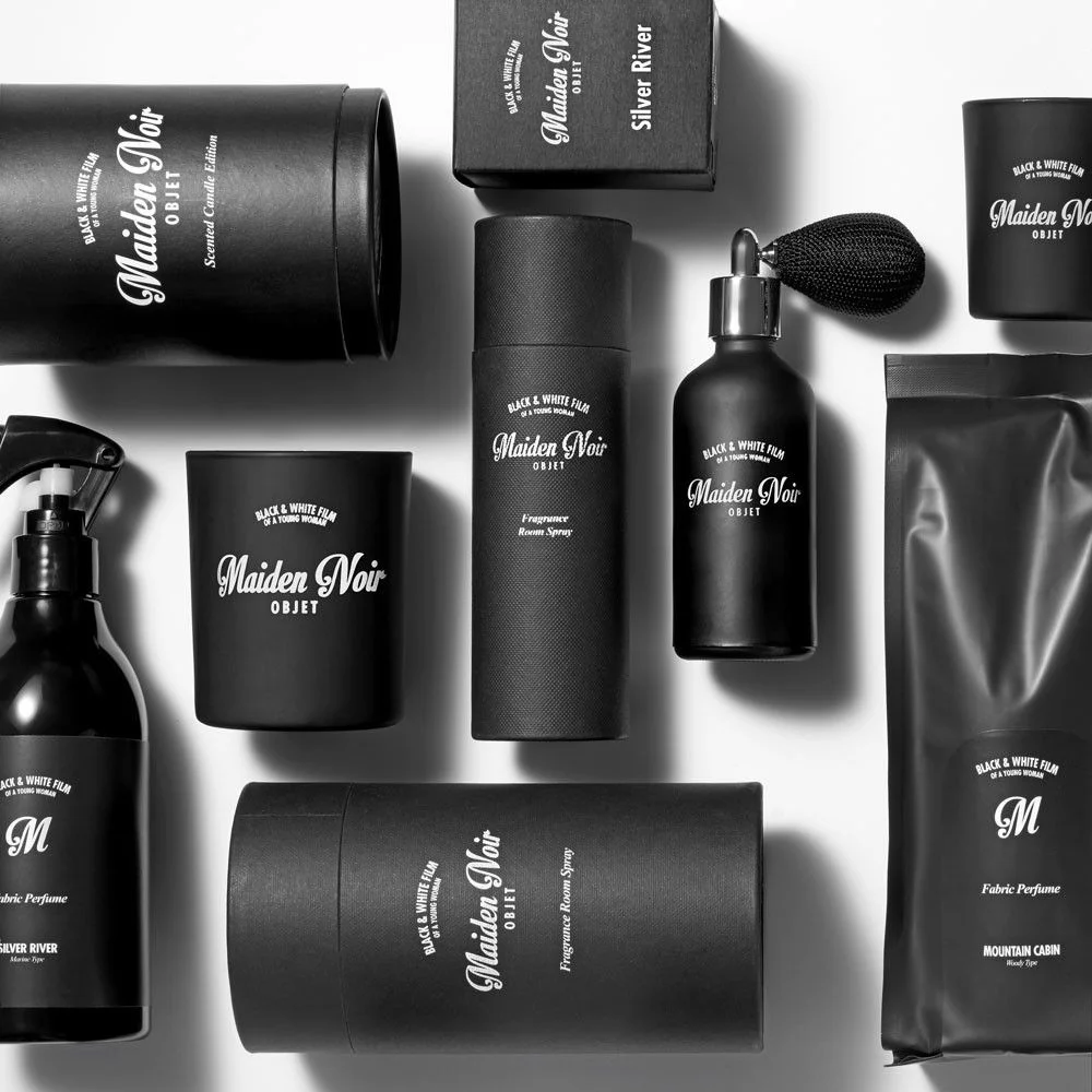 Candle Packaging Black White Minimalist Design