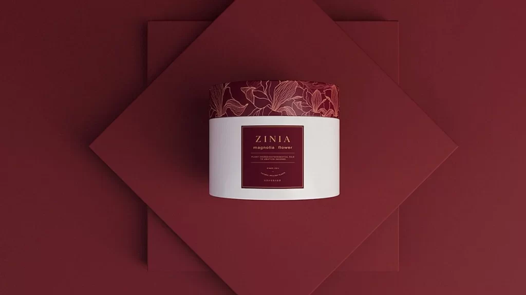 Candle White Red Floral Elegant Design
