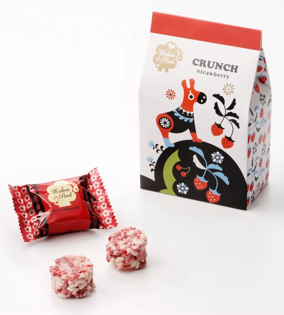 Candy Packaging Red White Black Strawberry Folk Art Design
