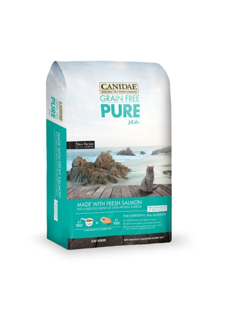 Canidae Cat Food Salmon Teal Bag Illustration