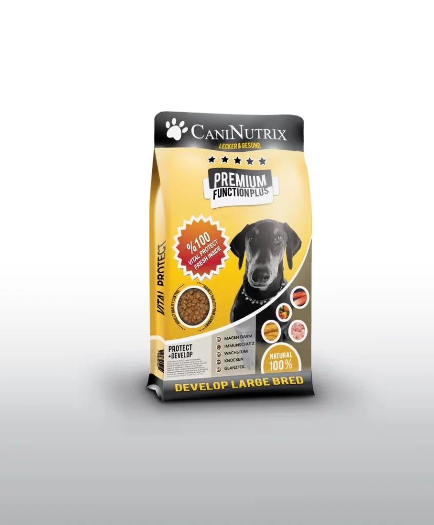 Caninutrix Dog Food Large Breed Yellow Black Protect