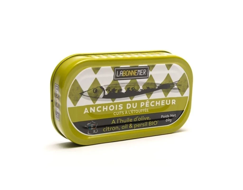 Canned Anchovies Organic Olive Oil Citrus Garlic Parsley