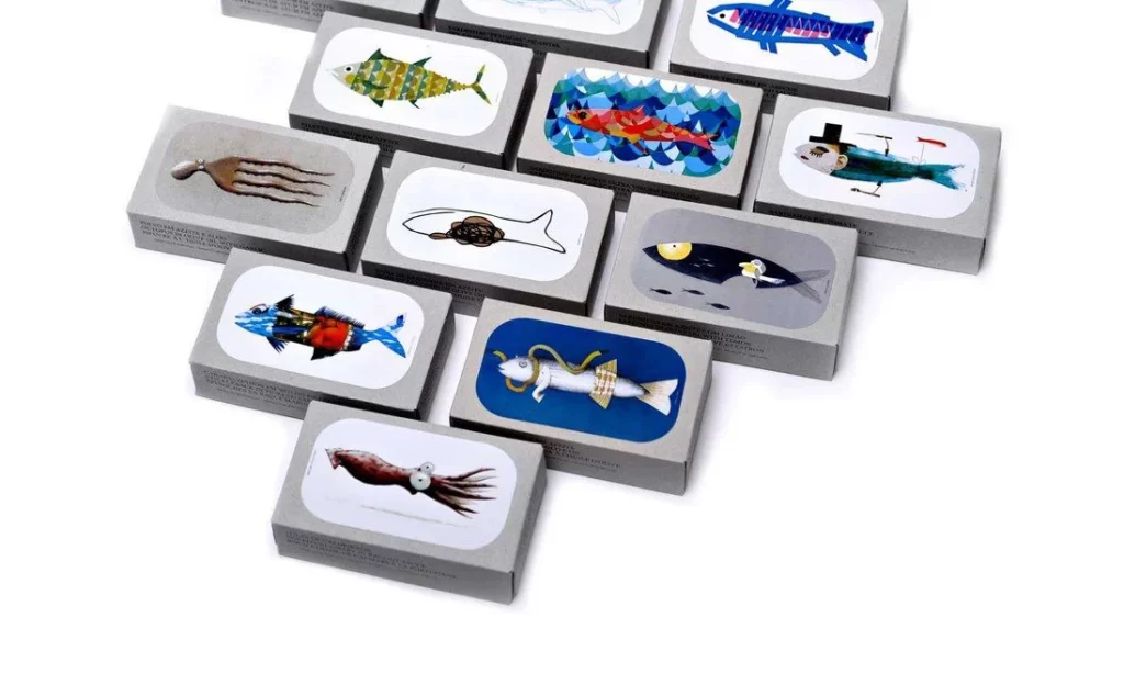 Canned Fish Artistic Illustration Colorful Design
