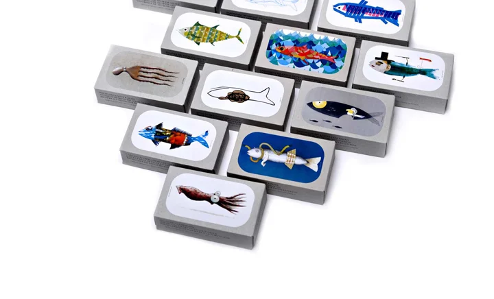 Canned Fish Illustration Artistic Colorful Design