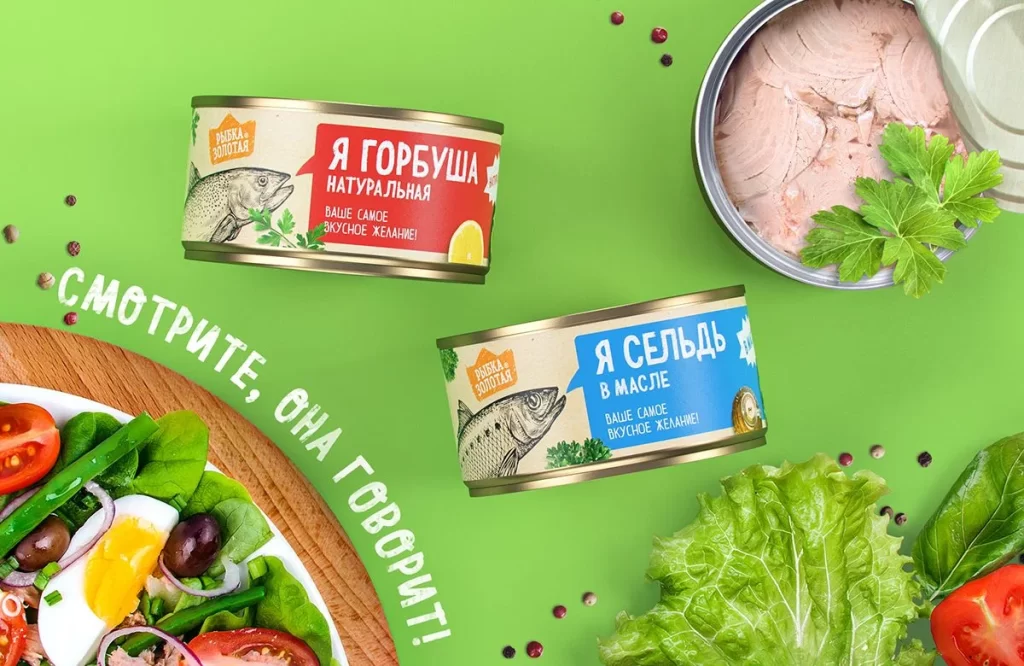Canned Fish Natural Oil Freshness Colorful