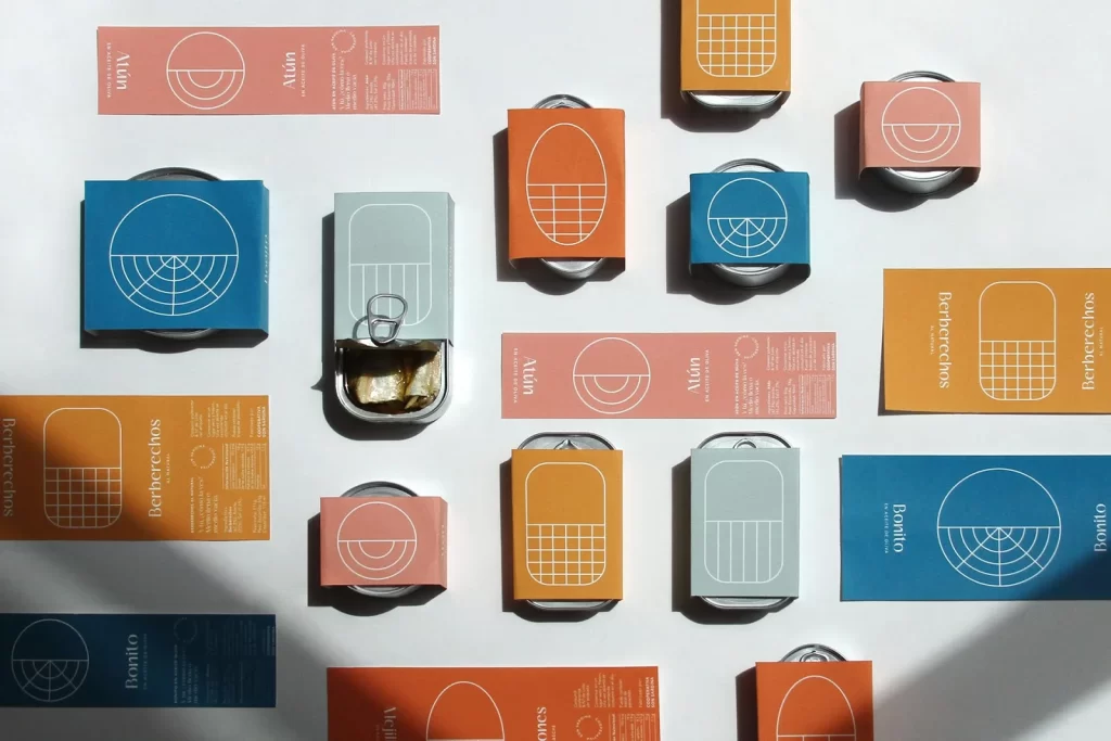 Canned Fish Tuna Modern Geometric Colorful