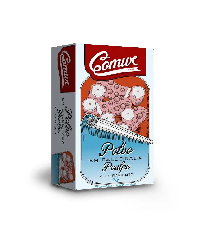 Canned Polvo Retro Vintage Blue Illustration
