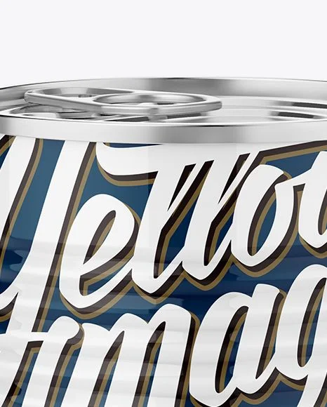 Canned Product Blue White Typography