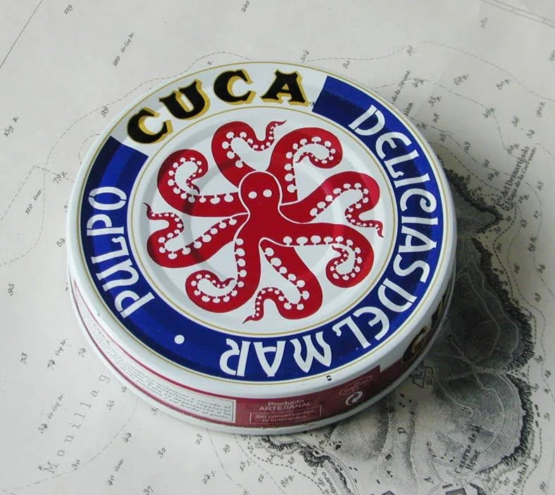 Canned Pulpo Octopus Red Blue Brand