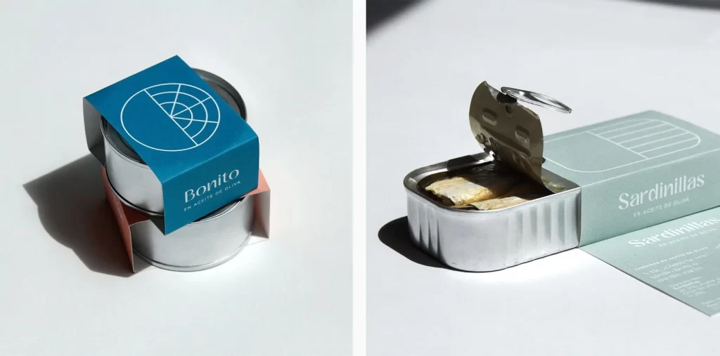 Canned Sardillas Minimalist Blue White