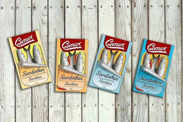 Canned Sardines Colorful Illustration Branding