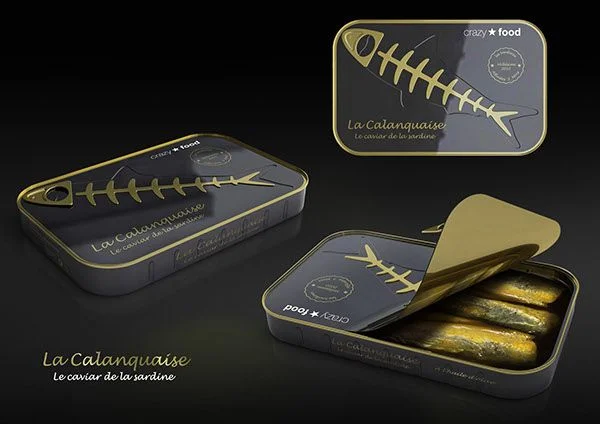 Canned Sardines Fishbone Gold Elegant LaCalanquaise