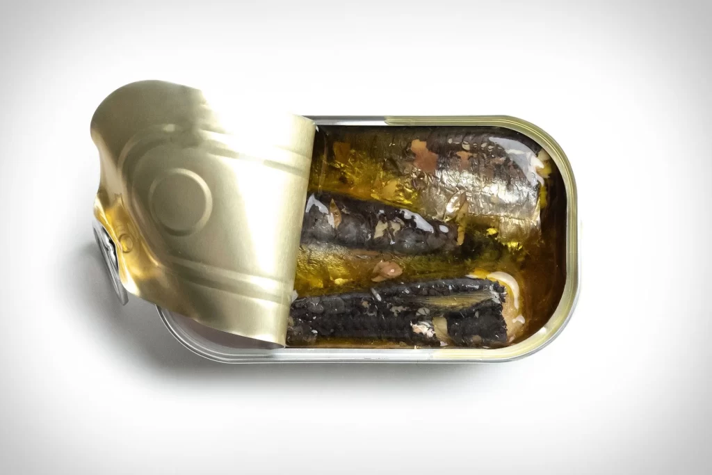 Canned Sardines Golden Yellow Retro
