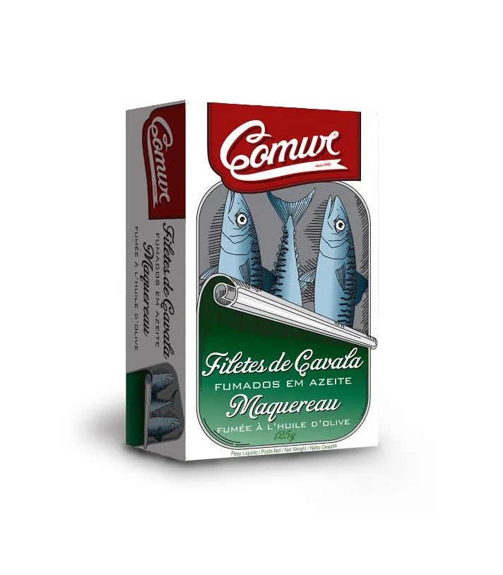 Canned Sardines Olive Oil Retro Illustration