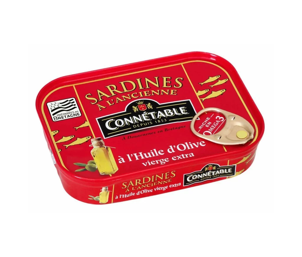 Canned Sardines Olive Oil Connetable Red Gold