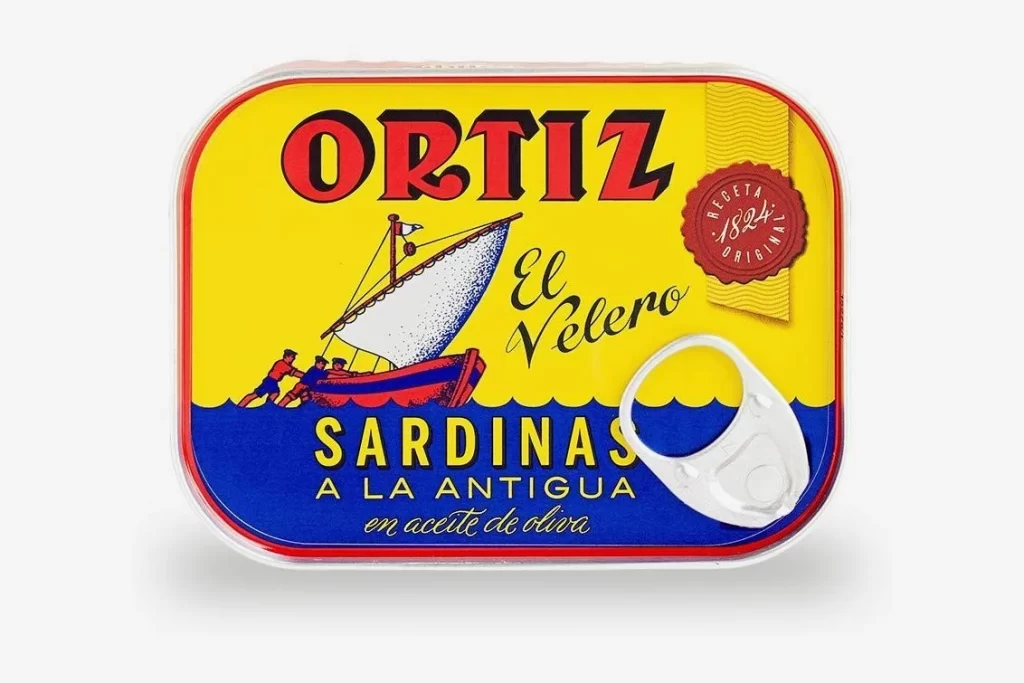 Canned Sardines Ortiz Yellow Blue Illustration