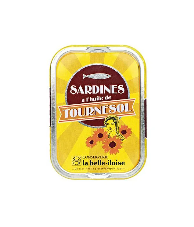 Canned Sardines Sunflower Yellow Illustration