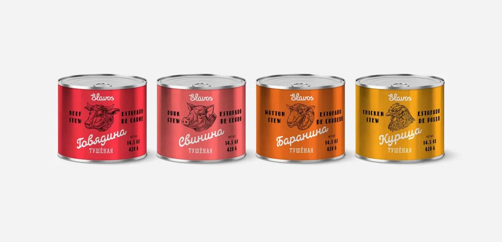 Canned Stew Slavos Colorful Illustration