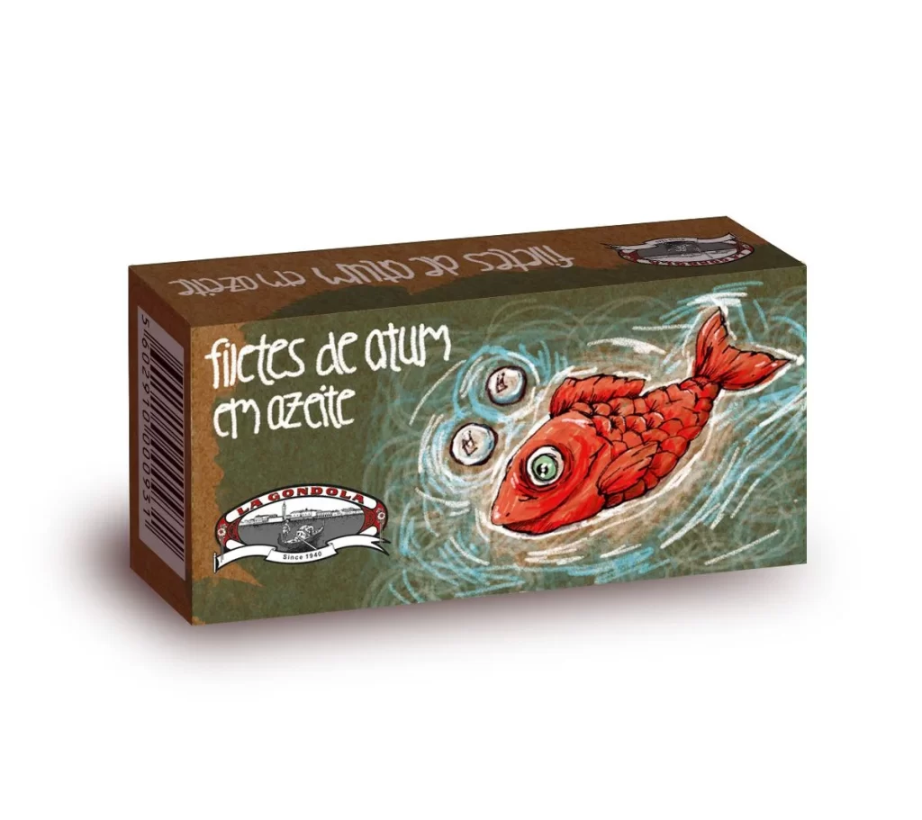 Canned Tuna Fish Illustration Retro Packaging