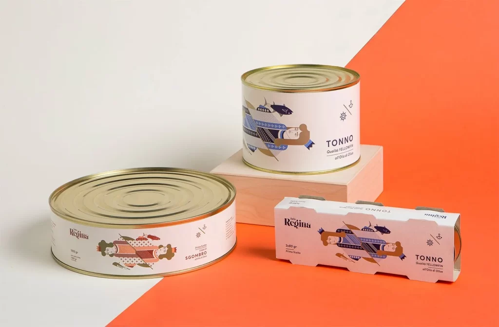 Canned Tuna Illustration Colorful Design